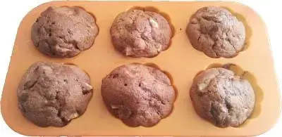 Receta de muffins de chocolate negro y plátano